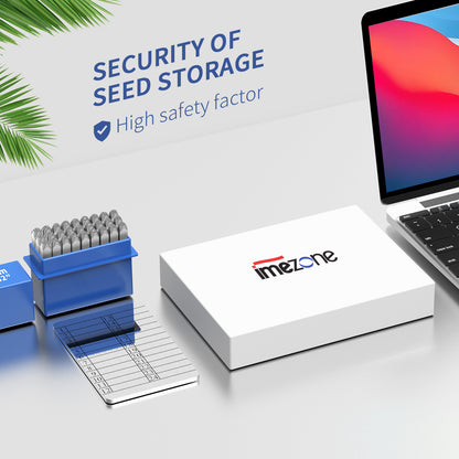 Backup de semente Imezone Steel Crypto Cold Storage (carimbo de proteção) 